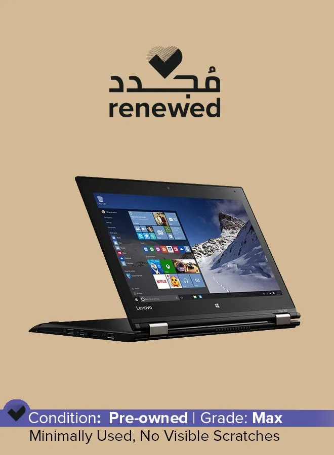 تم تجديده - كمبيوتر محمول Thinkpad Yoga 260 (2018) 2 في 1 بشاشة مقاس 12.5 بوصة، ومعالج Intel Core i3/الجيل السادس/ذاكرة وصول عشوائي سعة 4 جيجابايت/محرك أقراص SSD سعة 128 جيجابايت/نظام التشغيل Windows 10 إنجليزي أسود-1