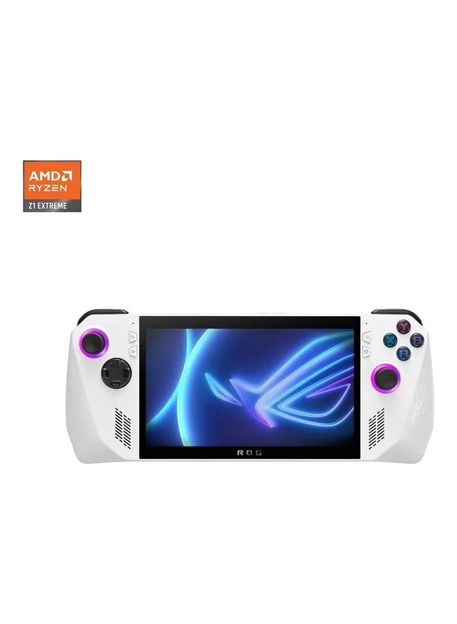 Rog Ally RC71L White Gaming Handheld AMD Ryzen Z1 Extreme 16GB 512GB SSD Radeon Navi3 12GB VRAM Win11 Home 7 بوصة 120 هرتز 7Ms Gorilla Glass Dxc شاشة تعمل باللمس بصمة الإصبع-1