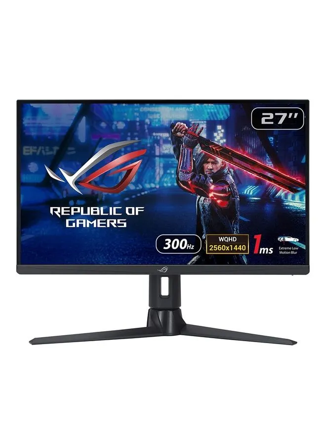 شاشة ألعاب Rog Strix مقاس 27 بوصة بدقة 1440 بكسل، Qhd 2560 x 1440، Fast Ips، 300 هرتز، 1 مللي ثانية، متوافقة مع G-Sync، Freesync Premium Pro، مزامنة ضبابية الحركة المنخفضة للغاية، منفذ العرض، Display Hdr 600-1