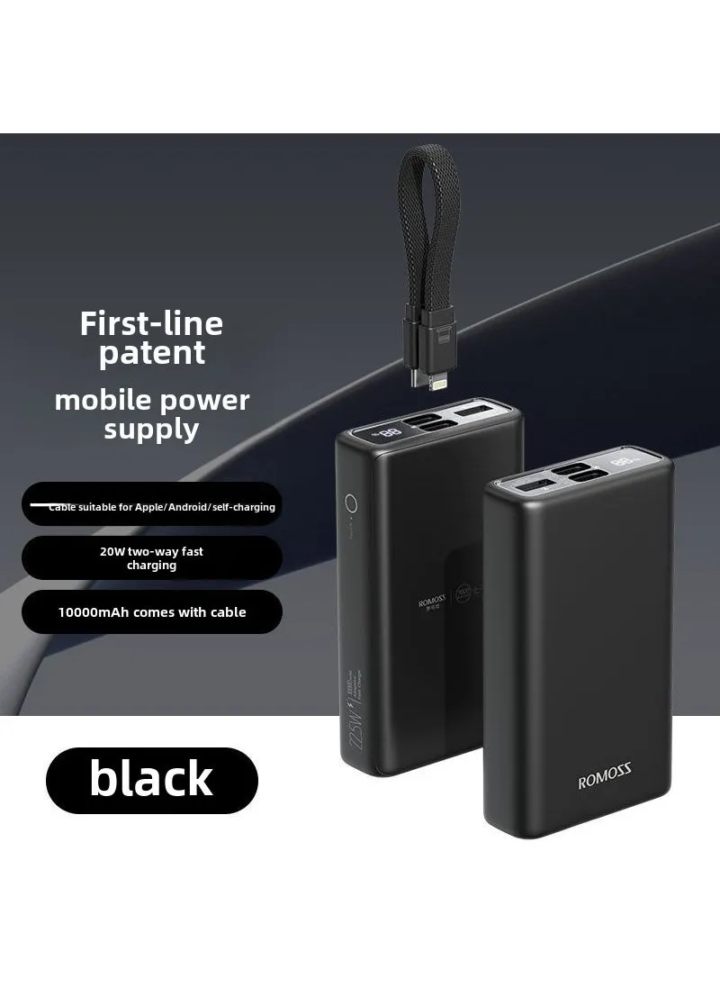 ROMOSS 20000mAh Power Bank 22.5W Fast Charge with Cable Black [upgrade battery core, first line, three charges] 22.5W-1