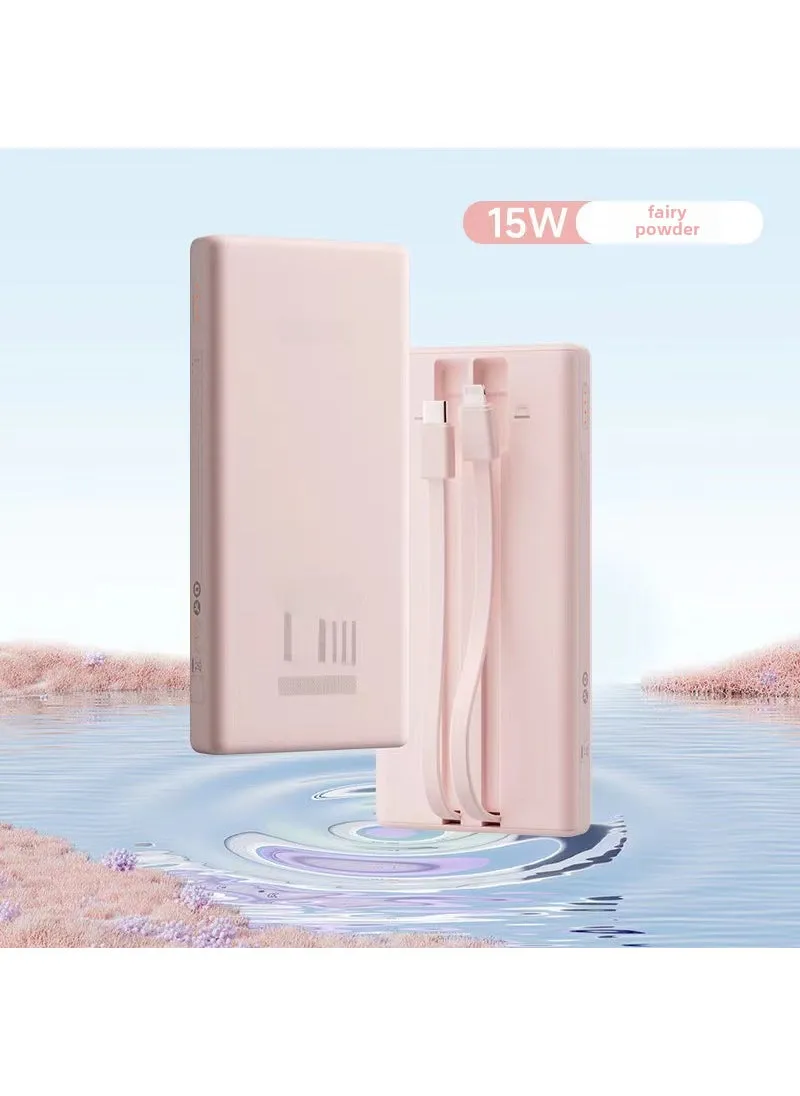 ROMOSS 20000mAh Power Bank 22.5W Fast Charge with Cable Pink [store manager recommend yuan comes with double lines] 15W-1