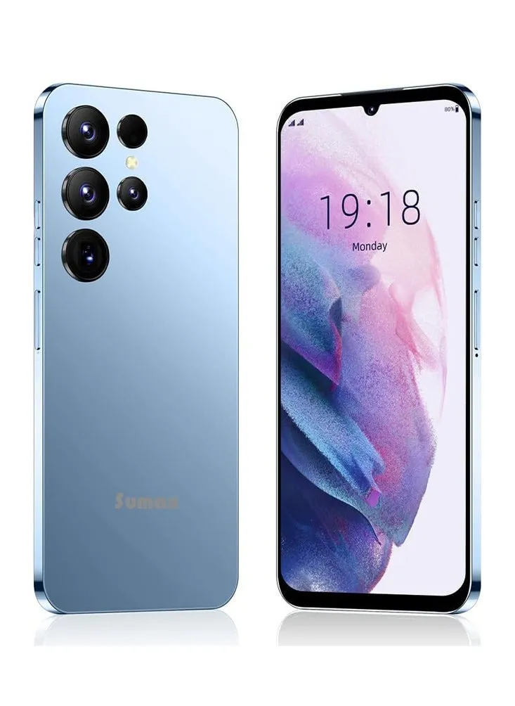 هاتف Sumax S23 Ultra ثنائي الشريحة بشاشة HD لون أزرق، ذاكرة وصول عشوائي (RAM) سعة 3 جيجابايت وذاكرة داخلية سعة 64 جيجابايت 5G - إصدار الشرق الأوسط-1