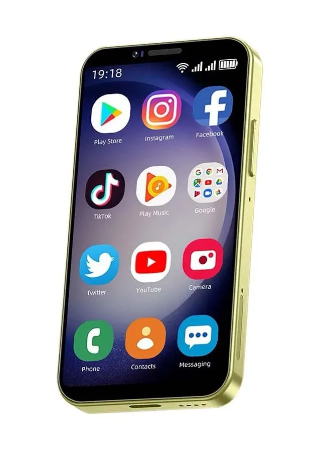 هاتف ذكي صغير S24 Ultra الجيل الثالث 3G، ثنائي الشريحة، شاشة 3.5 انش HD، ذاكرة رام 8 GB وذاكرة داخلية 512 GB، اندرويد 12، بطارية 2600 mAh (ذهبي)-2