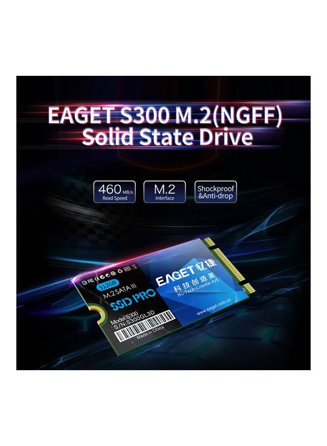 وسيط تخزين ذو حالة ثابتة SSD S300 M.2SATA III أزرق/أسود/أبيض-2