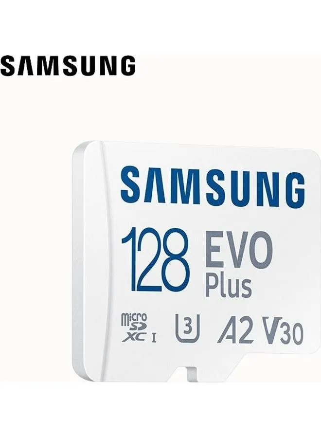 بطاقة SD من سامسونج EVO Plus بسعة 128 جيجابايت مع محول بطاقة ذاكرة Micro Sd تصل إلى 130 ميجابايت/ثانية، مساحة تخزين موسعة لجهاز PS5 PS4، أجهزة الكمبيوتر اللوحية للألعاب، والهواتف الذكية، وكاميرا الأمان، وكاميرا GoPro Done Dash Cam، سعة 128 جيجابايت-2