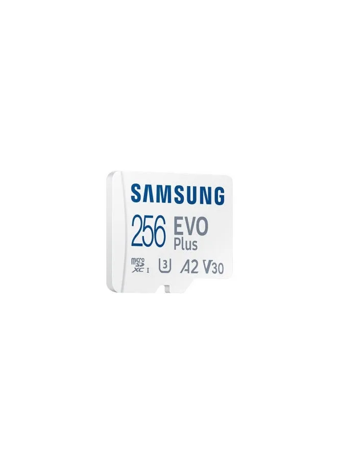 بطاقة SD من سامسونج EVO Plus سعة 256 جيجابايت مع محول بطاقة ذاكرة Micro Sd تصل إلى 130 ميجابايت/ثانية، مساحة تخزين موسعة لجهاز PS5 PS4، أجهزة الكمبيوتر اللوحية للألعاب، والهواتف الذكية، وكاميرا الأمان، وكاميرا GoPro Done Dash Cam، سعة 256 جيجابايت-2