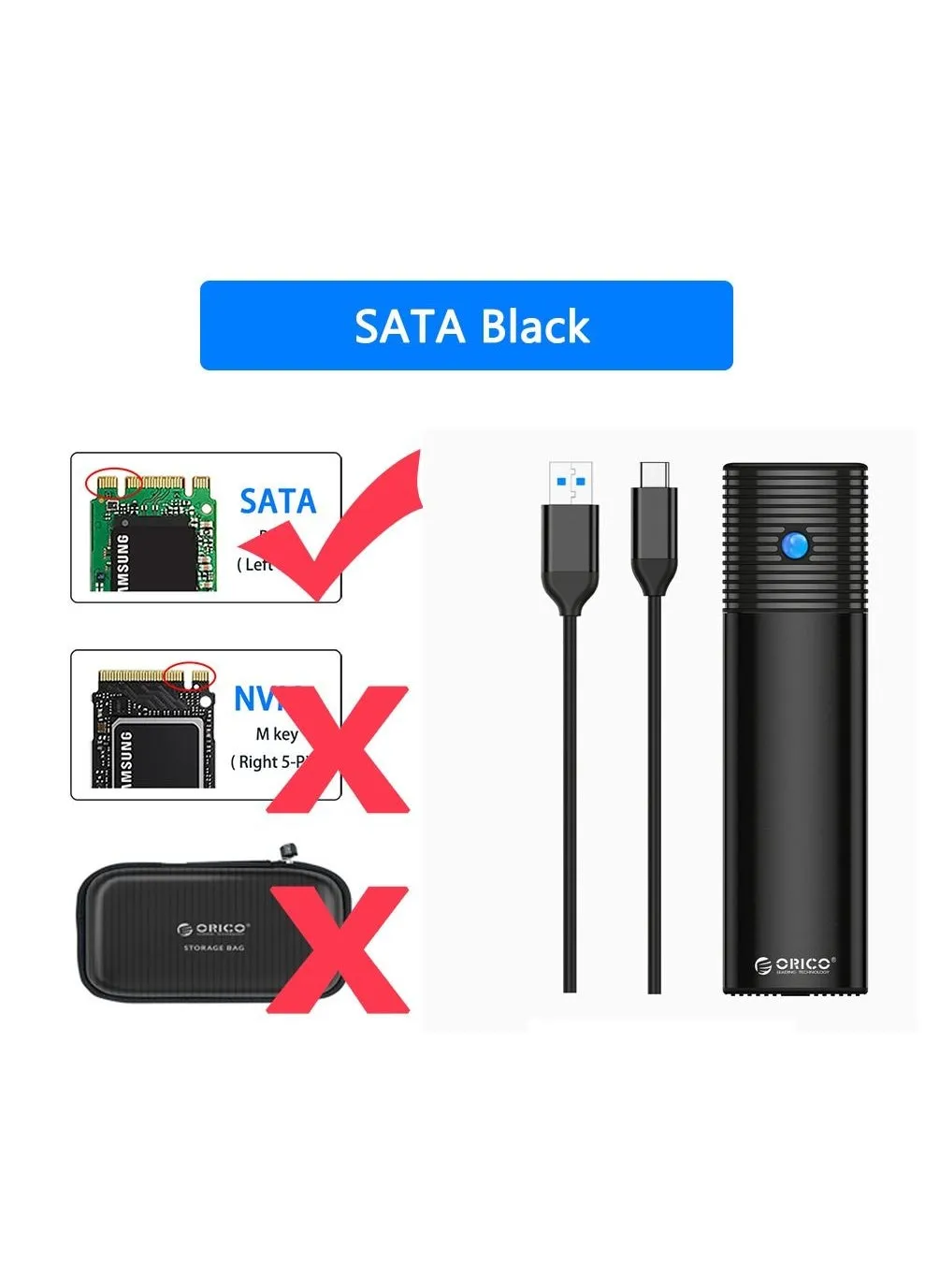 علبة SATA خارجية لمحرك الأقراص الصلبة SSD بمنفذ USB 3.2 من النوع C وغطاء محرك الأقراص الصلبة 5 جيجابت في الثانية وصندوق تخزين عالي الدقة-1