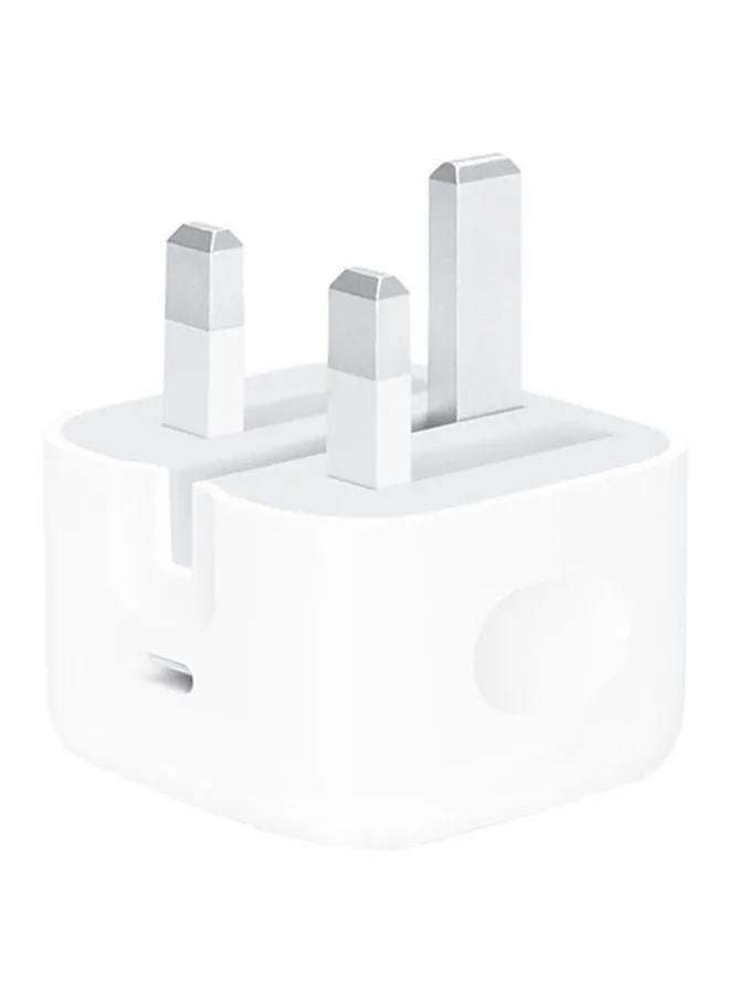 Sleek design and fast charging in a 20W Triple Plug Power Adapter with USB C Port White-1