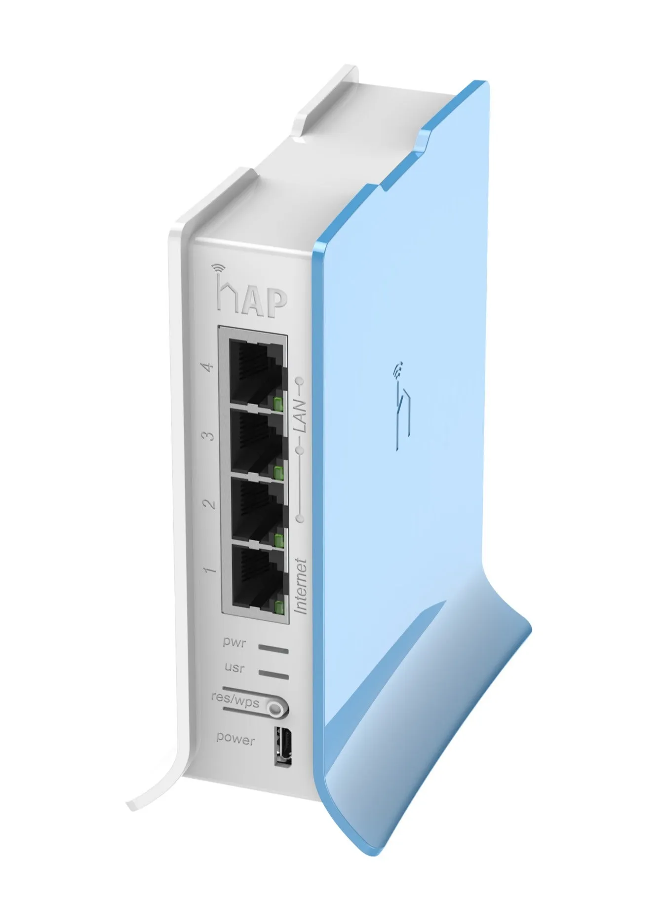 Small Home Access Point With Four Ethernet Ports - HAP Lite TC Blue and white-1