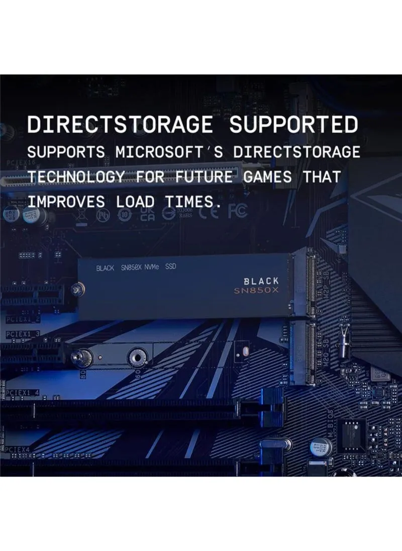 ذاكرة ألعاب Sn850X Nvme داخلية SSD سعة 1 تيرابايت Pcie Gen4 تقنية قراءة 7300 ميجا بايت/ثانية وكتابة 6300 ميجا بايت/ثانية أسود-2