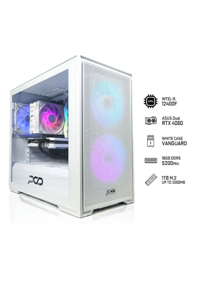 SNOWSTRIKE Gaming PC High Performance with Intel Core i5-12400F CPU, 16GB DDR5 RAM/1TB SSD/8GB NVIDIA GeForce RTX 4060 Graphics Card/Windows 11 Pro-1