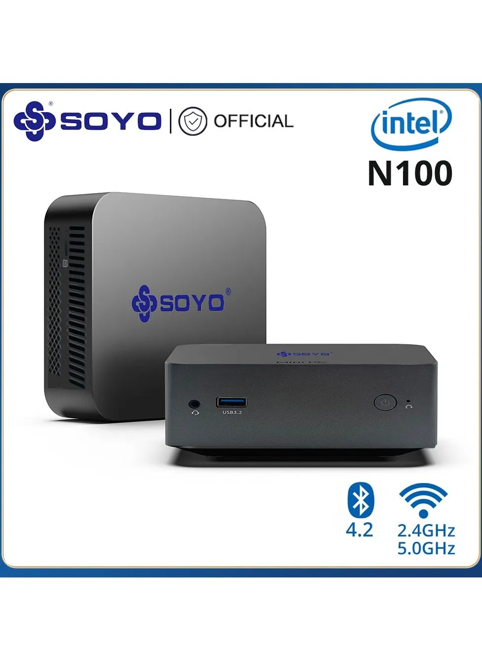 SOYO M2 Pro Portable Mini PC Intel N95 CPU DDR4 16GB RAM 512G M.2 SSD Windows 11 WIFI6 DP for Office Desktop Computers-1