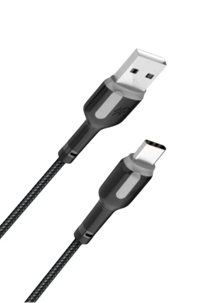 كيبل USB نوع ايه الى USB-C مضفر بالنايلون من سباركي - كيبل شحن ونقل بيانات فائق السرعة 5 امبير 25 واط | تصميم متين ومضاد للتشابك متوافق مع جميع الاجهزة من النوع سي-1