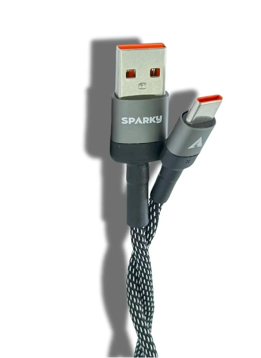 كيبل USB نوع ايه الى USB-C مضفر بالنايلون من سباركي - كيبل شحن ونقل بيانات فائق السرعة 5 امبير | تصميم متين ومضاد للتشابك متوافق مع جميع الاجهزة من النوع سي | (الطول - 1.8 متر/5.9 قدم)-2