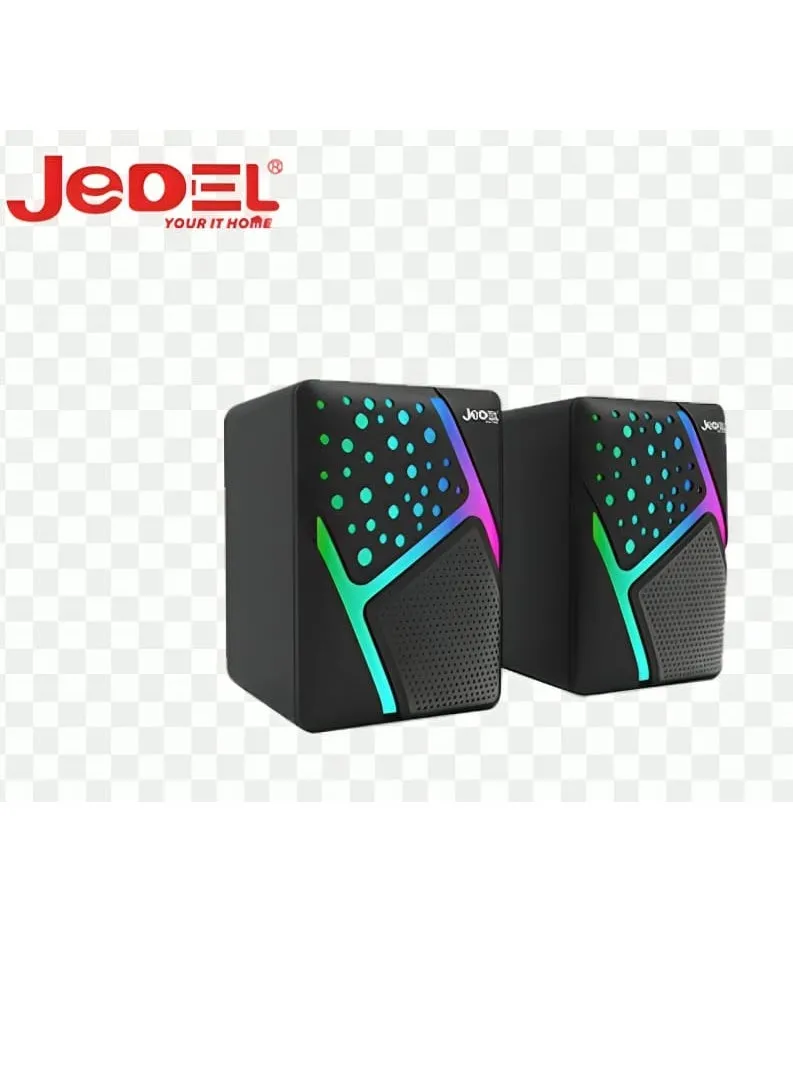 مكبر صوت للألعاب S-527 للكمبيوتر الشخصي USB 2.0 مقبس 3.5 ملم مع صوت محيطي جيد أضواء RGB أفضل جودة سماعات ألعاب ميلودي ساوند-2