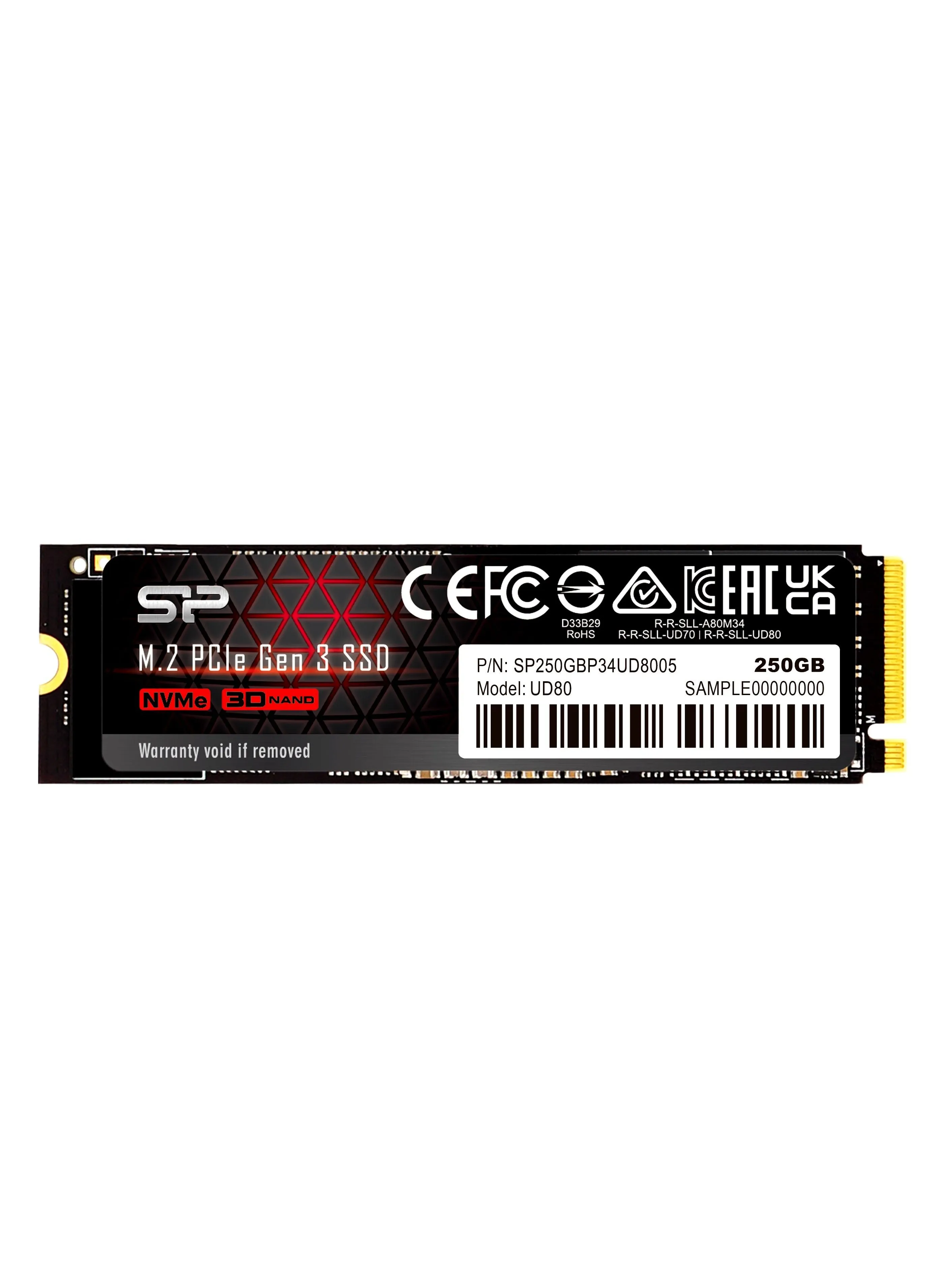 محرك أقراص SSD M.2 NVMe UD80 سعة 250 جيجابايت / سرعة تصل إلى 3400 ميغابايت/ثانية-1