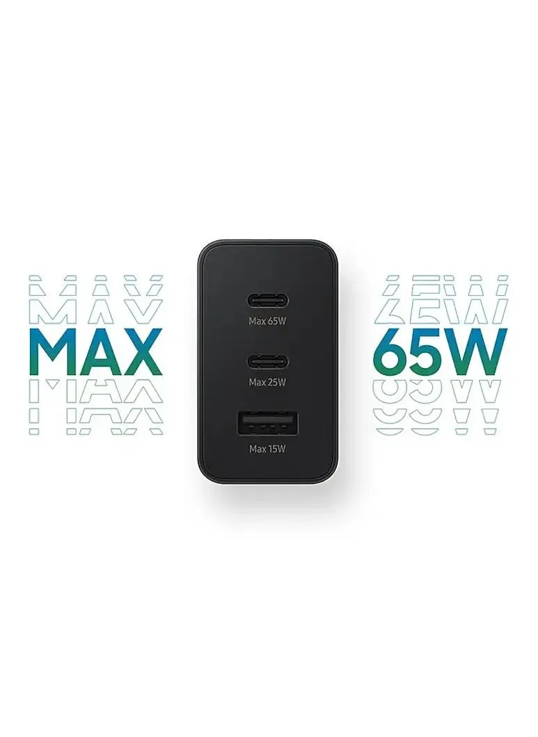 شاحن فائق السرعة 65 وات  بـ3 منافذ GaN  QC 5.0 USB + كابل سريع من النوع سي-2