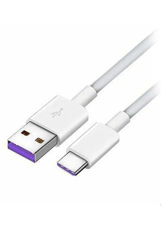 كابل شحن ونقل بيانات فائق السرعة من USB إلى Type-C أبيض-2