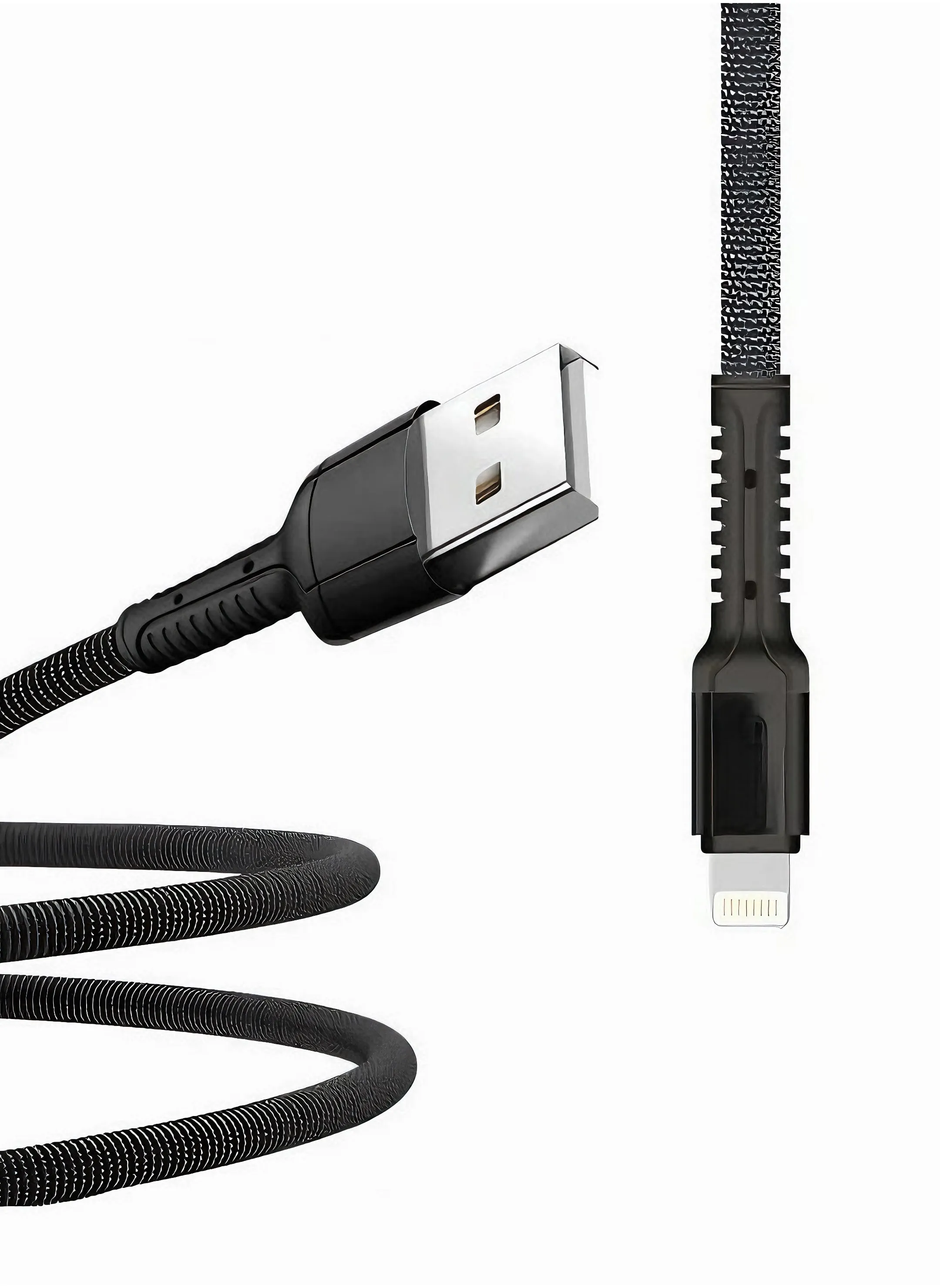 كابل USB لايتنينج فائق السرعة من النايلون المضفر، خط شحن بيانات آمن ومستقر وسريع وآمن للشحن ومزامنة البيانات-2