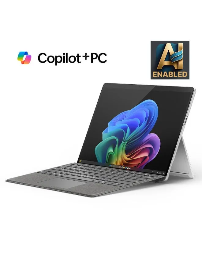 كمبيوتر محمول Surface Pro 11 Copilot+ بشاشة مقاس 13 بوصة ومعالج Qualcomm Snapdragon X Elite وذاكرة وصول عشوائي 16 جيجابايت ومحرك أقراص SSD سعة 512 جيجابايت وبطاقة رسومات Qualcomm Adreno وWindows 11-1