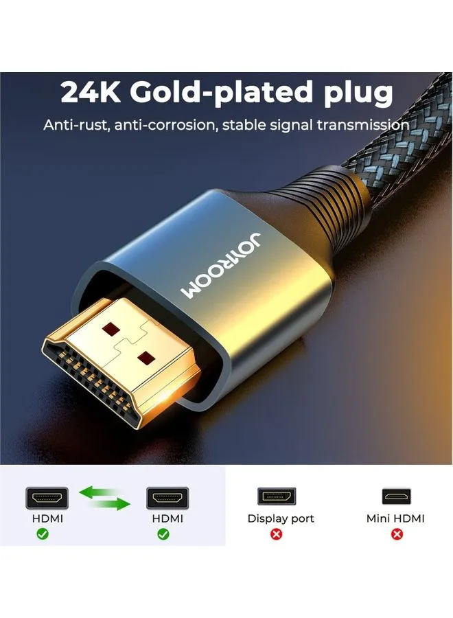 كابل محول Sy-20H1 من HDMI إلى HDMI (بدقة 4K@60Hz) رمادي-2