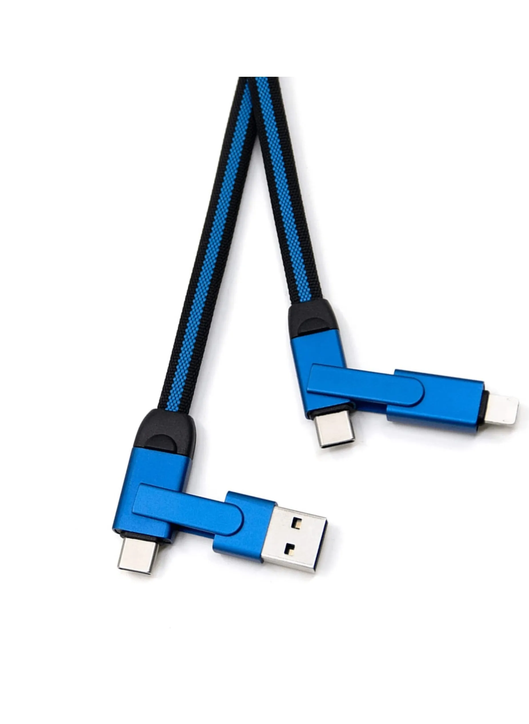 كابل بيانات USB للهواتف المحمولة فضي اللون من SYOSI مع شحن سريع (5 أقدام، أزرق)-1