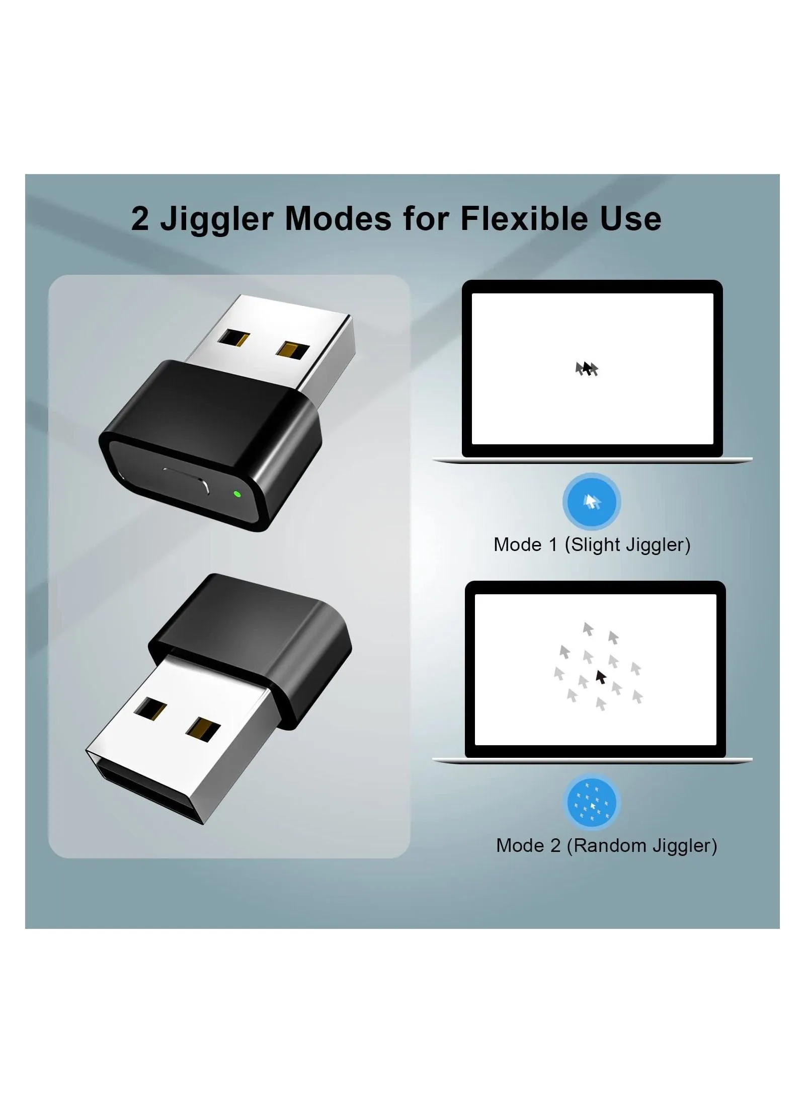 SYOSI USB Mouse Jiggler، محرك ماوس صغير غير قابل للاكتشاف مع زر تبديل، محرك ماوس تلقائي مع وضعين للهزهز، يدعم المسارات المتعددة، خالي من السائق، التوصيل والتشغيل يبقي الكمبيوتر/الكمبيوتر المحمول مستيقظًا-2