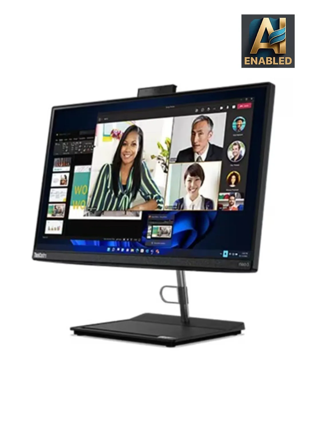 ThinkCentre Neo 30a-22 AIO شاشة FHD مقاس 21.5 بوصة، معالج Core i3-1215U/ذاكرة وصول عشوائي 4 جيجابايت/محرك أقراص SSD سعة 256 جيجابايت/بطاقة رسومات Intel UHD/نظام التشغيل DOS (بدون نظام التشغيل Windows)-1