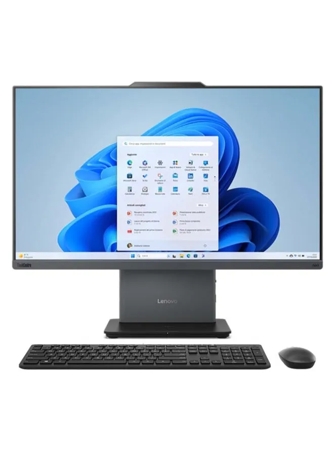 كمبيوتر ThinkCentre neo 50a 27 AIO بشاشة 27 بوصة عالية الدقة، معالج Core i5-13420H/ذاكرة وصول عشوائي 8 جيجابايت/محرك أقراص SSD سعة 512 جيجابايت/بطاقة رسومات Intel UHD/نظام DOS (بدون Windows) مع لوحة مفاتيح لاسلكية وماوس-1