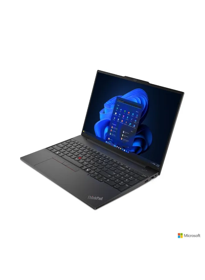 كمبيوتر محمول ThinkPad E16 بشاشة مقاس 16 بوصة (1920x1200)، ومعالج Core Ultra 5-125U/ وذاكرة وصول عشوائي 8 جيجابايت/ ومحرك أقراص SSD سعة 512 جيجابايت/ وبطاقة رسومات Intel Iris XE/ ونظام تشغيل DOS (بدون Windows)/-2