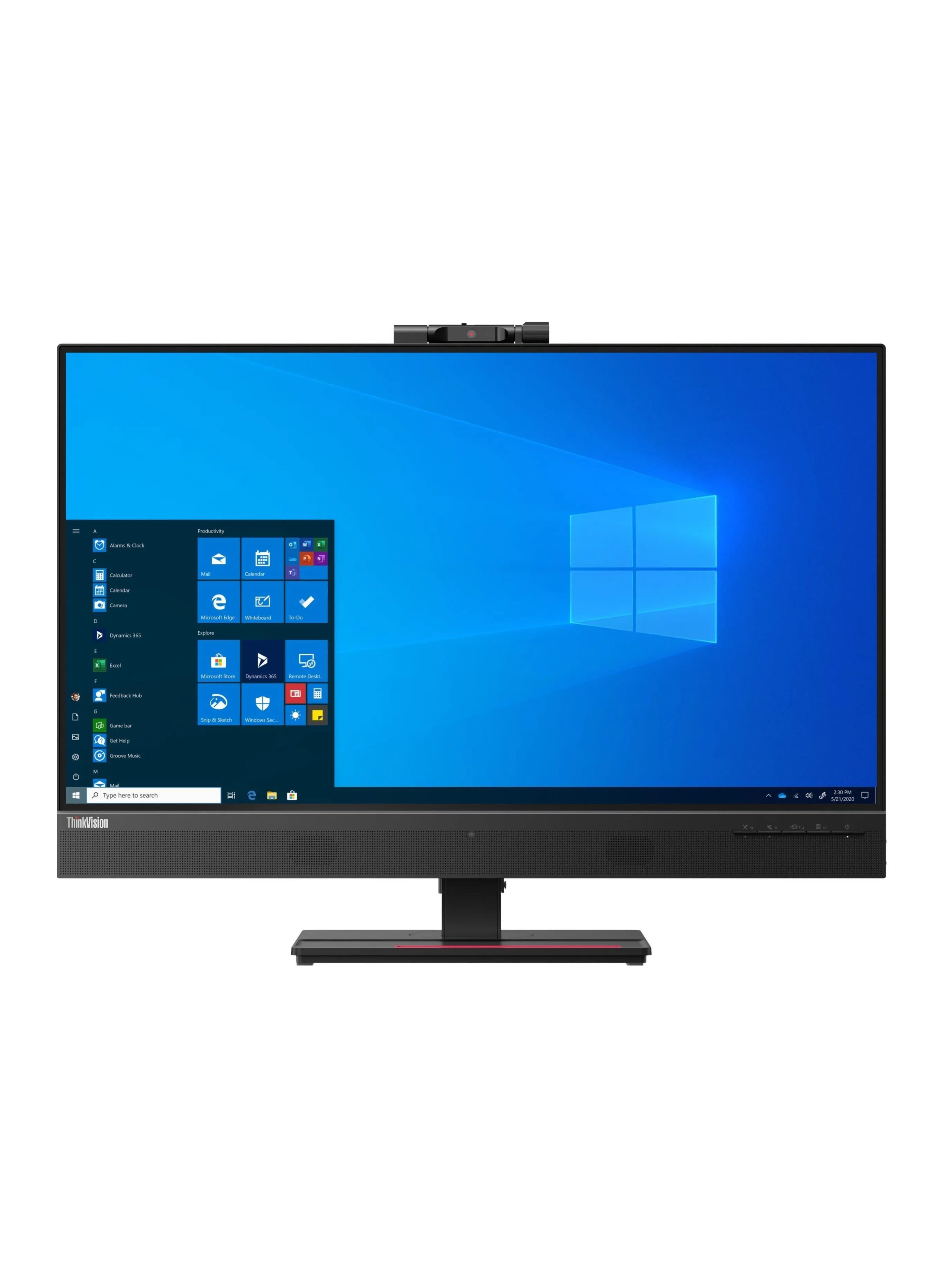 شاشة Think Vision T27hv-20 مقاس 27 بوصة QHD IPS، (2560 × 1440)، (موصلات الإدخال - HDMI 1.4 + DP 1.2+ DPout + USB من النوع C، الكابلات متضمنة) - USB من النوع C، كاميرا ويب مدمجة باللون الأسود-2