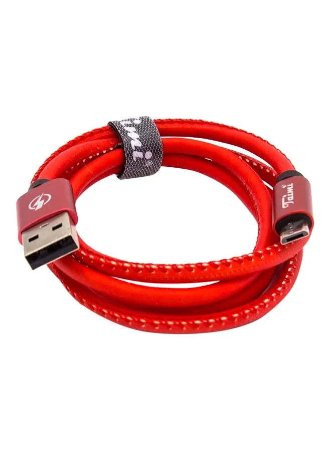 كابل USB TM 02 للشحن ومزامنة بيانات أحمر-1