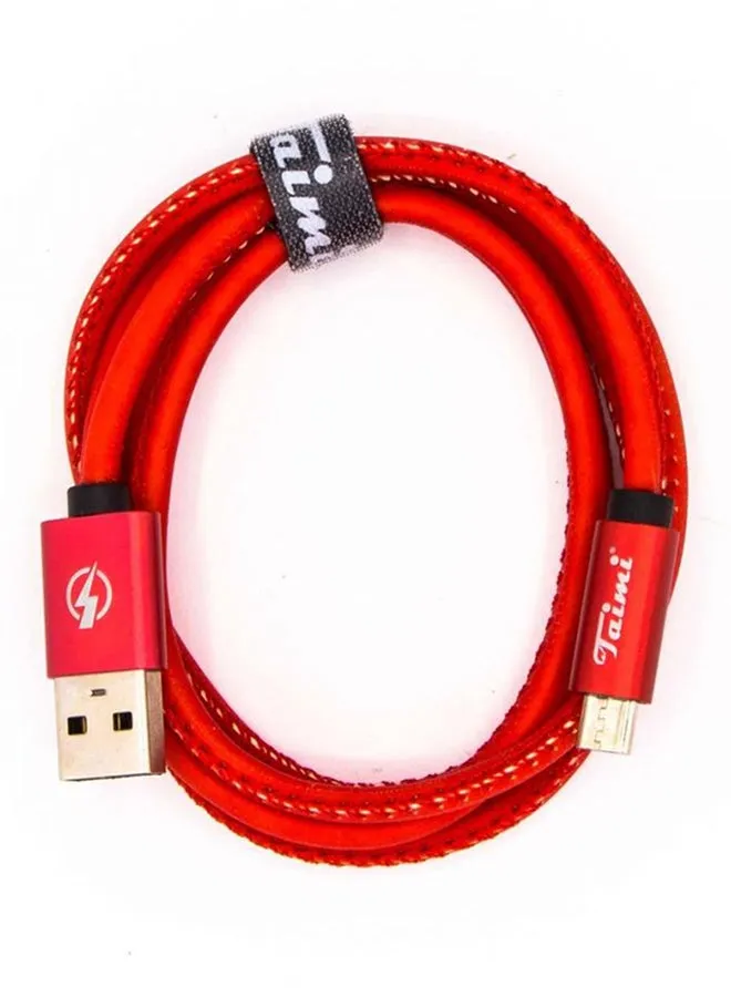 كابل USB TM 02 للشحن ومزامنة بيانات أحمر-2