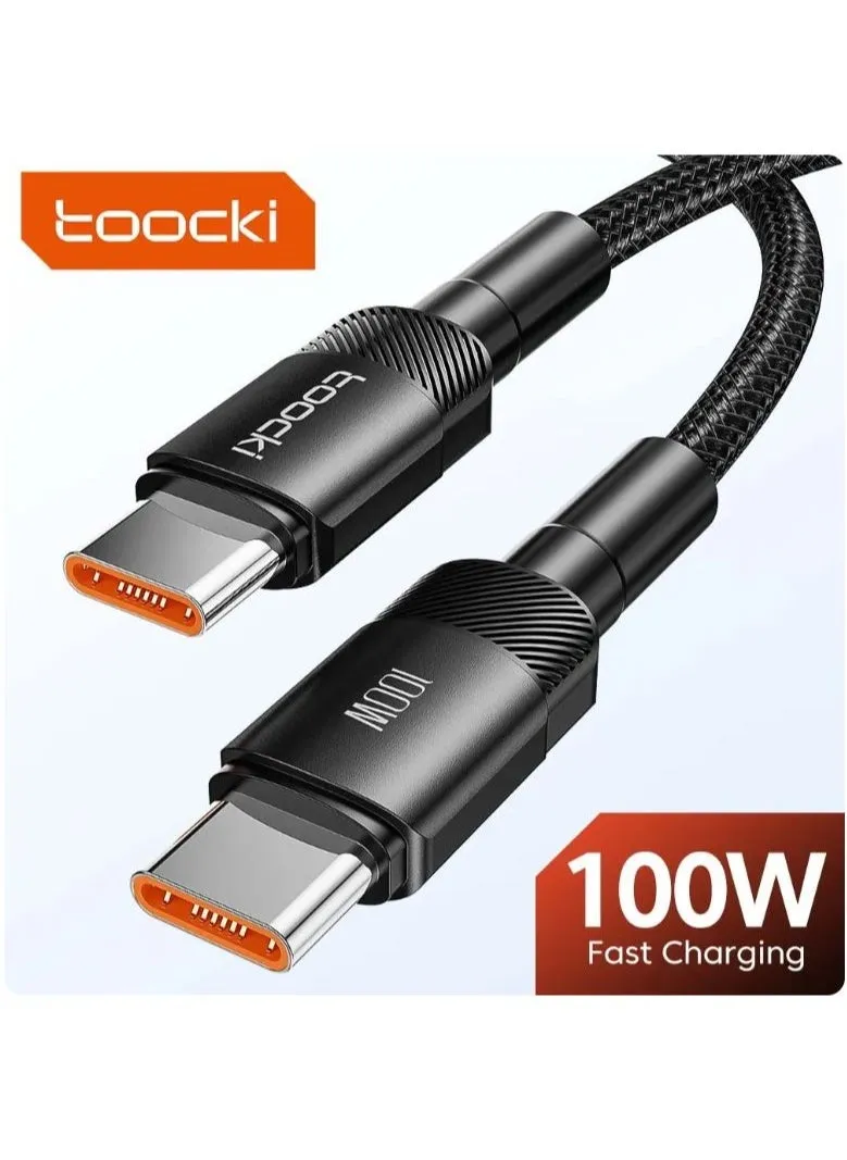 Toocki 100W Type C to USB C Cable PD 3.0 Quick Charge 4.0 Fast Charging Type C to Type C for iPhone 15 Macbook Samsung Xiaomi-1