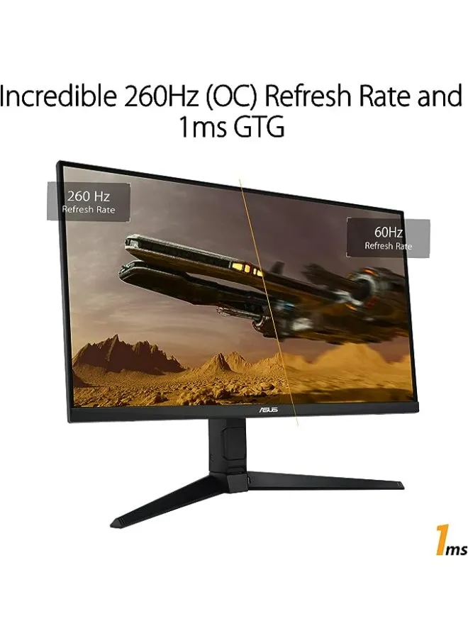 شاشة ألعاب TUF Gaming VG27AQML1A مقاس 27 بوصة QHD IPS، 260 هرتز OC / 1 مللي ثانية، ELMB Sync & Freesync Premium، DisplayHDR 400، 100% sRGB، 2Wx2 مكبرات صوت، DP / HDMI / USB 3.2 / PC Audio، أسود 90LM05Z0-B07370 أسود-2