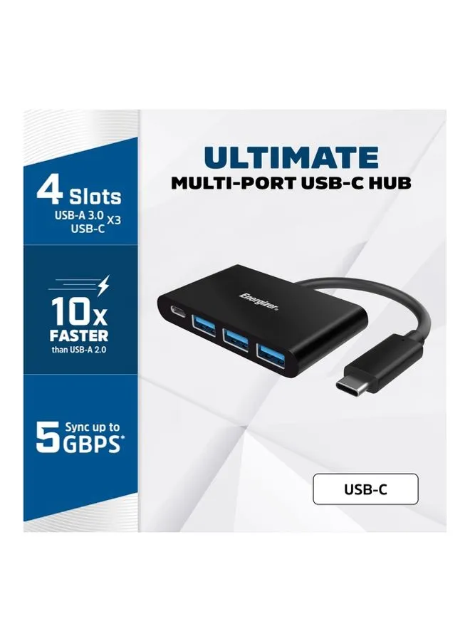 موزع من النوع C مع منفذ USB-C واحد و3 منافذ USB-A-2