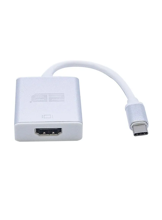 محول من Type-C ذكر إلى HDMI أنثى فضي-2