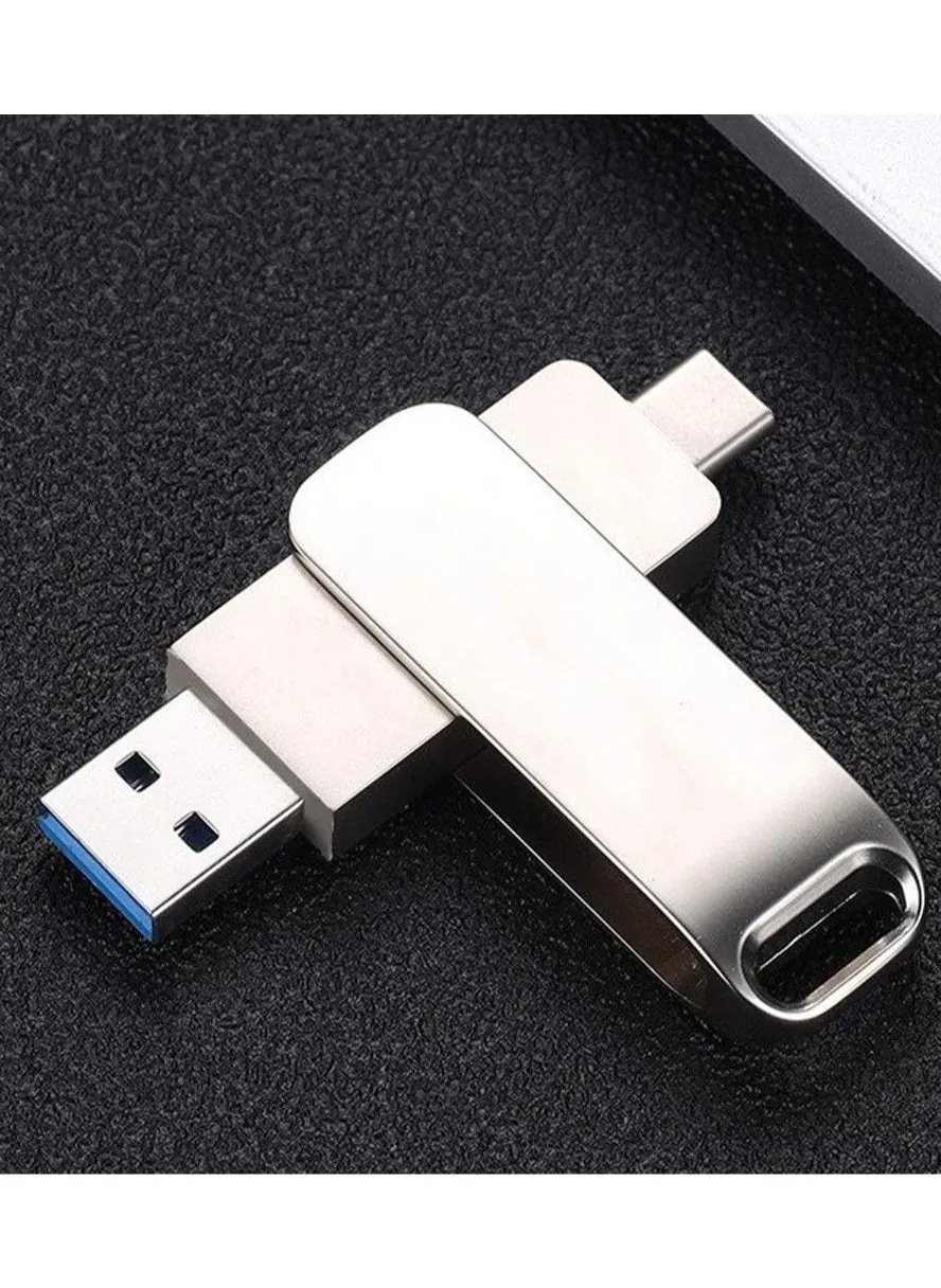 محرك فلاش USB للهاتف المحمول من النوع c 128 جيجا واجهة مزدوجة محرك فلاش USB للكمبيوتر صور توسيع بطاقة الذاكرة ثنائية الغرض تخزين الروبوت-1