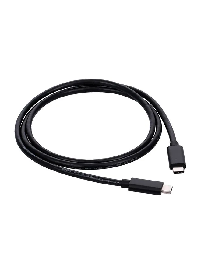 كابل للشحن ومزامنة البيانات بطرف Type-C إلى منفذ USB Type-C أسود-1