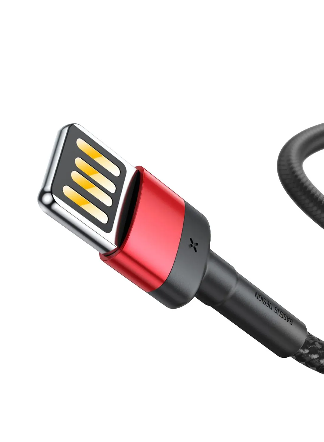 كابل شحن ومزامنة بيانات من Type-C إلى USB أسود/أحمر-2