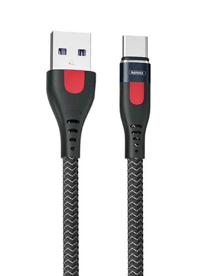 كابل شحن سريع من Type-C إلى USB أسود.-1