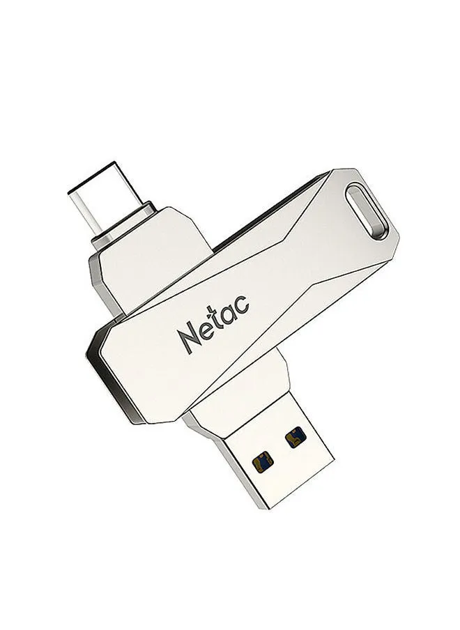 مقبس فلاش درايف بمنفذ Type-C USB مزدوج سعة 64 جيجابايت U782C_2 فضي-2