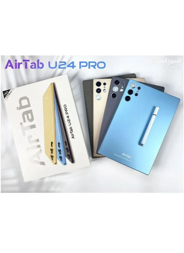 تابلت U24 Pro الذكي بشاشة 10.1 بوصة بدقة FHD وذاكرة وصول عشوائي 16 جيجابايت وذاكرة قراءة فقط 1 تيرابايت - مع لوحة مفاتيح باللغة العربية ذهبي-2