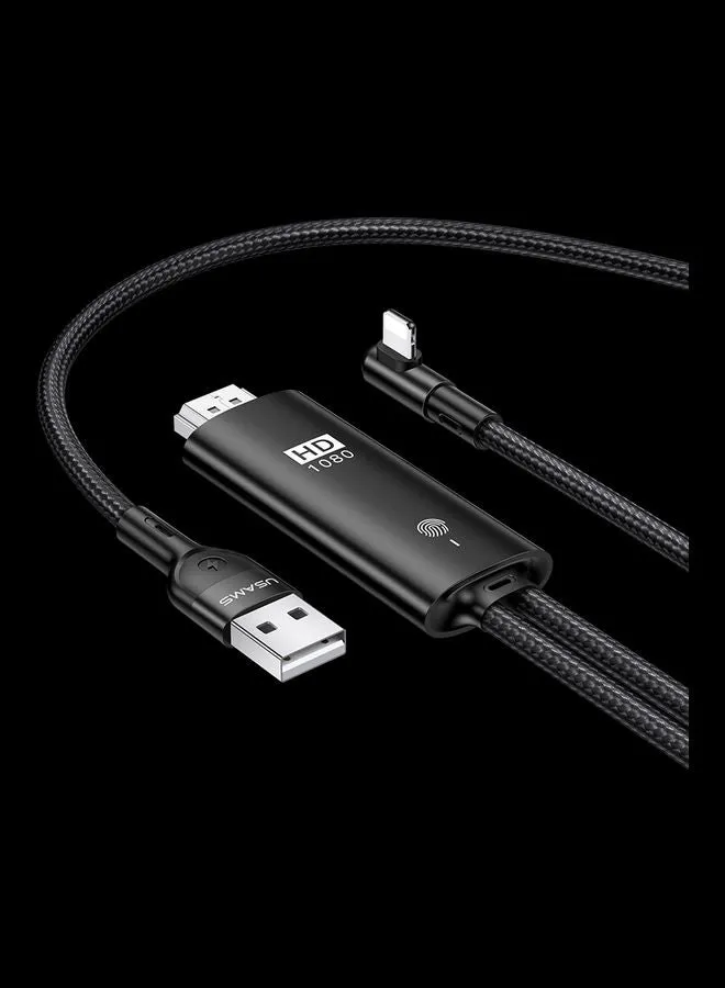 كابل U53 من Lightning إلى HDMI بطول 2 متر أسود-1