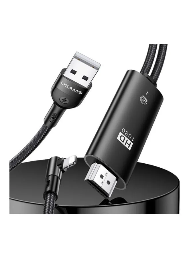 كابل U53 من Lightning إلى HDMI بطول 2 متر أسود-2