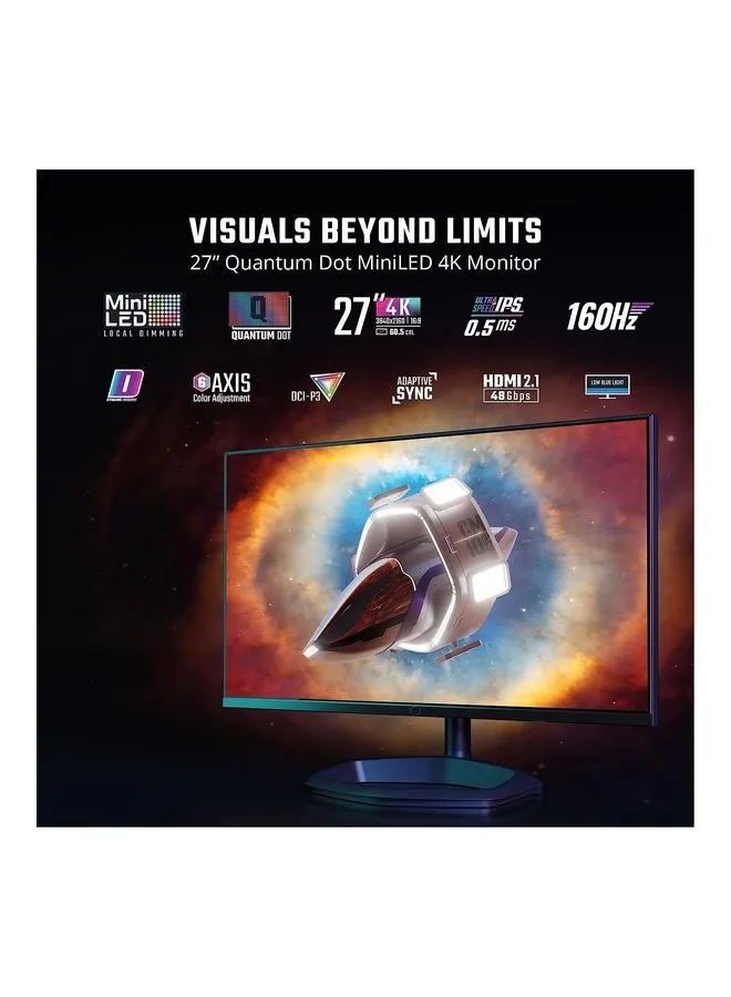 شاشة ألعاب UHD Quantum Dot مع MiniLED وHDR1000 وFreeSync/G-Sync و160 هرتز واستجابة 1 مللي ثانية و98 بالمائة DCI-P3-2