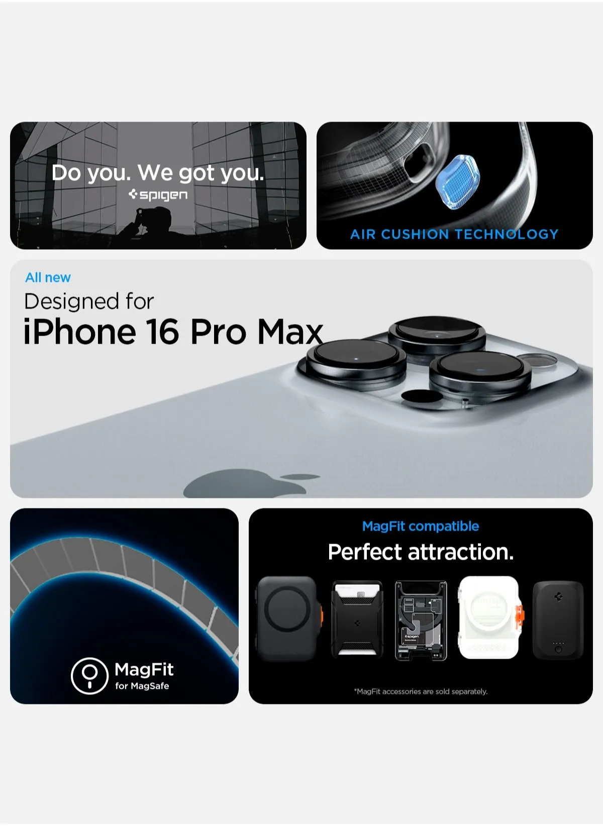 غطاء حماية Ultra Hybrid MagFit لهاتف iPhone 16 Pro Max مع MagSafe (2024) - Zero One White-2