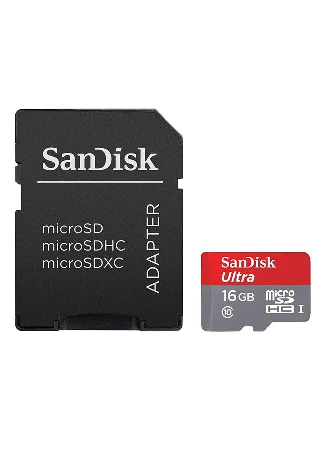 بطاقة ذاكرة ألترا UHS-I MicroSDHC مع محول رمادي / أحمر / أسود-1