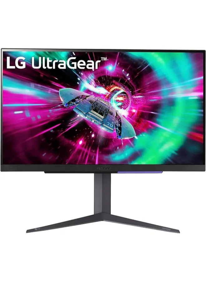 شاشة ألعاب UltraGear 4K (27GR93U-B) مقاس 27 بوصة، 4K، 144 هرتز، 1 مللي ثانية GtG، شاشة IPS، HDR 10، متوافقة مع NVIDIA G-Sync وAMD FreeSync، موفرة للطاقة الذكية، منفذ عرض، HDMI - رمادي أرجواني-1