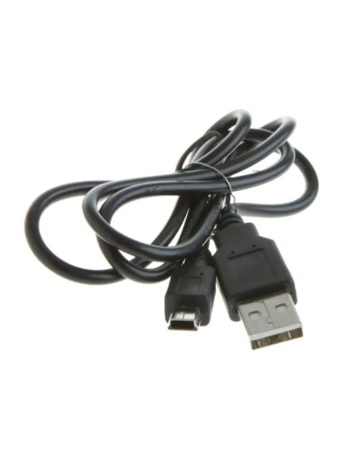 كابل شحن ومزامنة بيانات بمنفذ USB 2.0 ذكر-A إلى منفذ بخمسة أسنان أسود-1